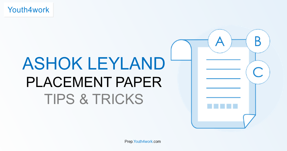 Ashok Leyland Recruitment Process, Test Pattern, practice free mock