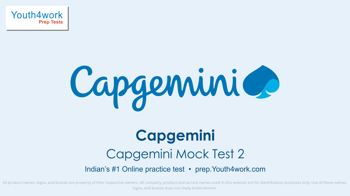 capgemini free mock tests, capgemini online test series, capgemini practice set, capgemini preparation test, online entrance exam test for capgemini, capgemini mcqs question