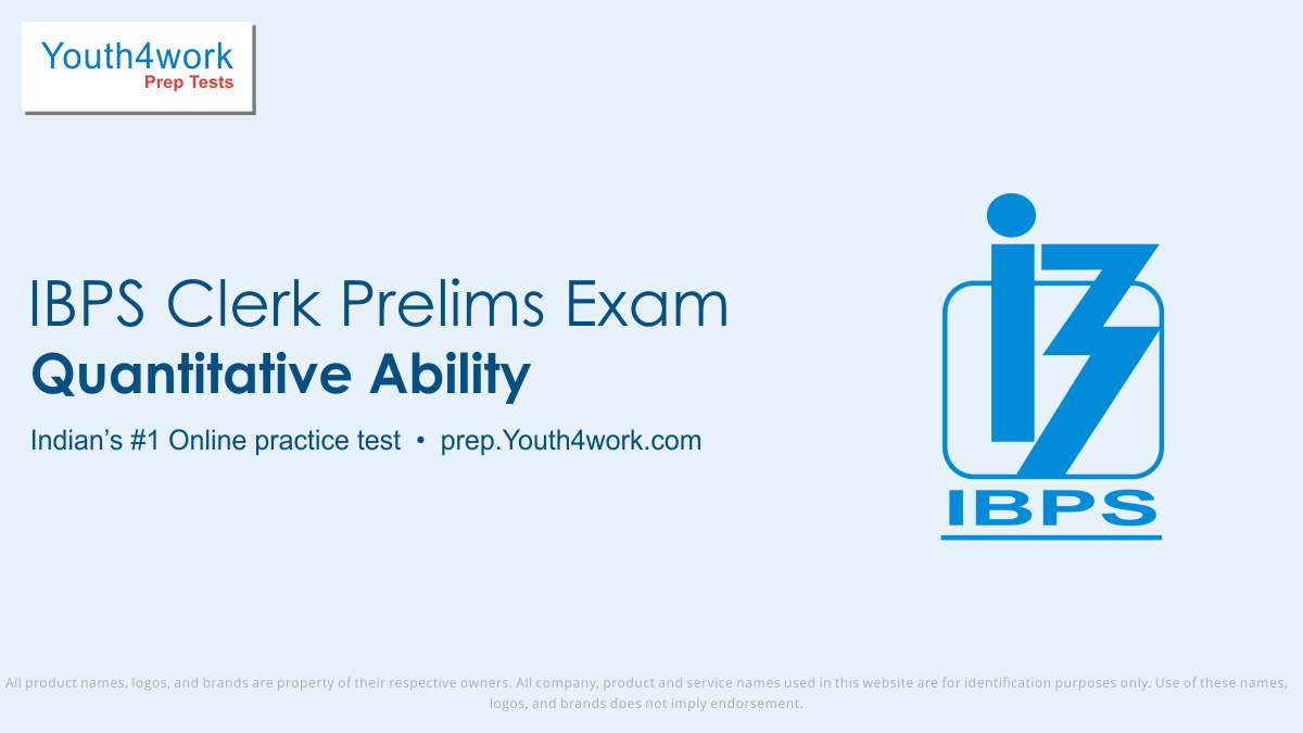 IBPS Clerk online Preparation, IBPS Clerk Online Test, IBPS Clerk Free Practice Test, IBPS Clerk Mock Test, IBPS Clerk Aptitude Test