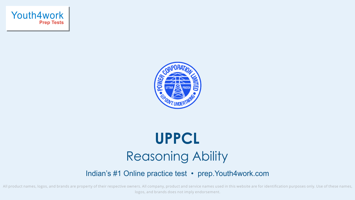 uppcl technician electrical free reasoning ability mock tests, uppcl technician electrical online reasoning test series, uppcl technician electrical reasoning practice set, uppcl technician electrical reasoning preparation test, online entrance exam reasoning test for uppcl technician electrical, up