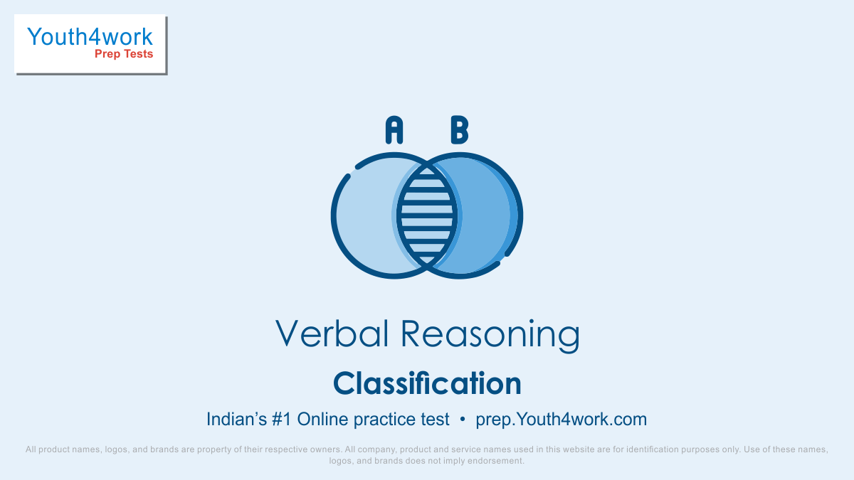 Verbal Reasoning, Verbal Reasoning practice papers, Verbal Reasoning model test papers, free Verbal Reasoning mock test, Verbal Reasoning mock test, test, solve Verbal Reasoning questions, free online test