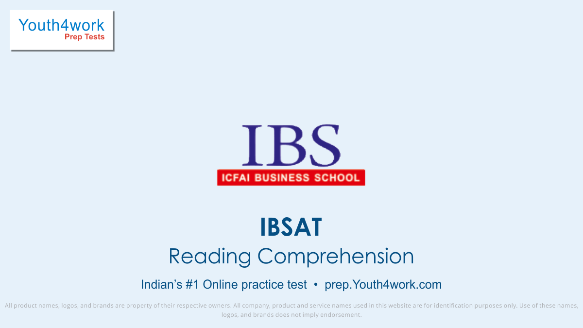 Reading Comprehension IBSAT Mock Test - Reading Comprehension IBSAT Mock Test