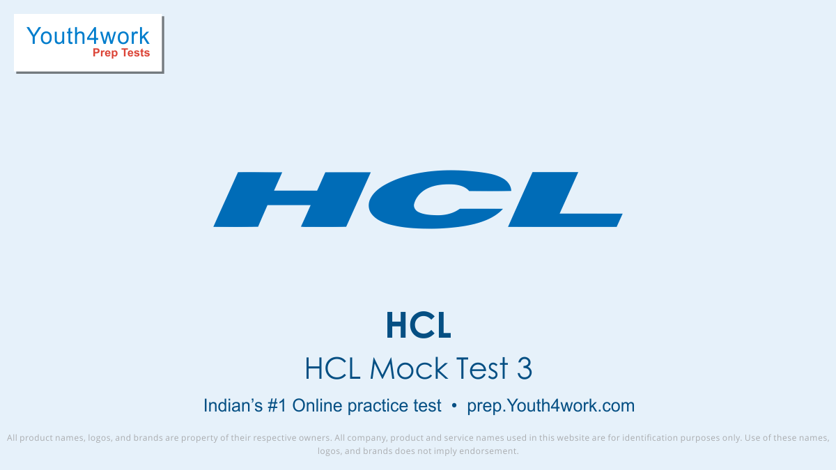 HCL, HCL Placement, HCL Jobs, HCL Recruitment, HCL mock test, HCL online preparation, HCL question paper, HCL free Mock Test, HCL Interview question, Prepare for HCL