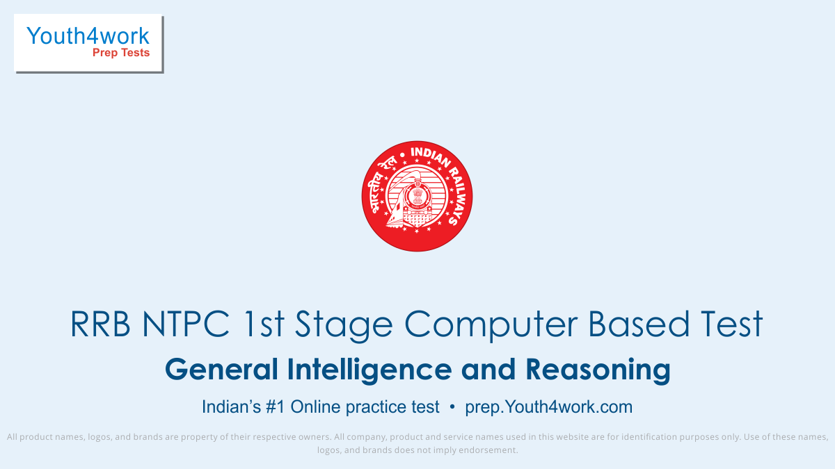 RRB NTPC reasoning, RRB NTPC free mock test series, RRB NTPC exam preparation,  reasoning questions, RRB NTPC railway, reasoning mock test, logical reasoning, aptitude and logical reasoning, general intelligence and reasoning, reasoning practice test, reasoning online mock test, reasoning preparatio