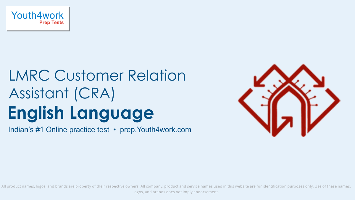 English Language, english for LMRC CRA, Lucknow metro Recruitment english questions with answers, LMRC Entrance test english mock test series, LMRC Entrance exam English practice test, lmrc cra English syllabus, lmrc cra English test, lmrc cra English paper, lmrc cra English sample paper