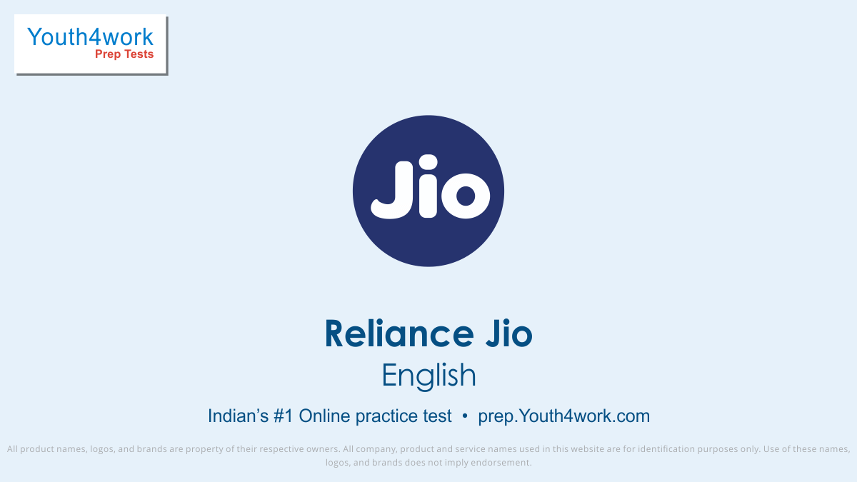 Reliance jio, reliance jio aptitude test, reliance placement papers, reliance jio careers, reliance jio interview questions, reliance jio test pattern, reliance syllabus, logical reasoning, verbal aptitude test, reliance mock test series, sample papers for reliance, free model test papers, English