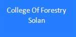CF-College Of Forestry Solan