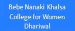BNKCWD-Bebe Nanaki Khalsa College for Women Dhariwal