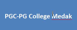 PGC-PG College Medak
