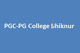 PGC-PG College Bhiknur