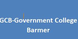GCB-Government College Barmer