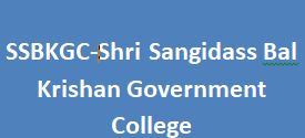 SSBKGC-Shri Sangidass Bal Krishan Government College