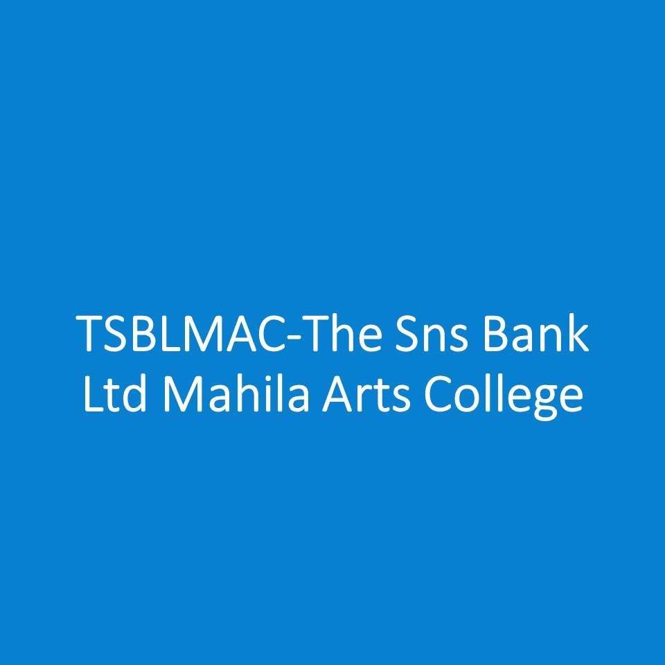 Tsblmac The Sns Bank Ltd Mahila Arts College