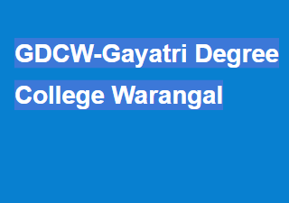GDCW-Gayatri Degree College Warangal