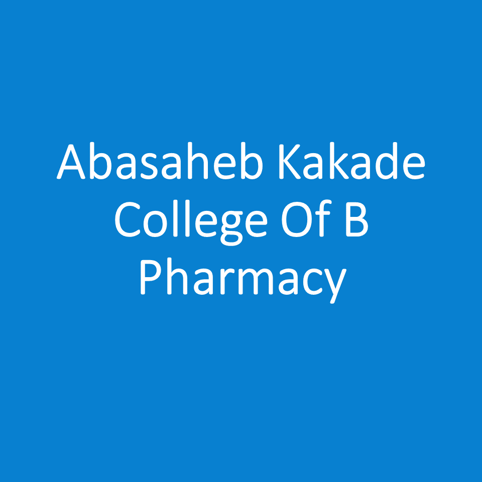 AKCBP-Abasaheb Kakade College Of B Pharmacy Ahmednagar