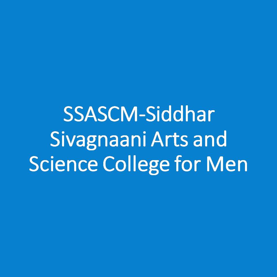 SSASCM-Siddhar Sivagnaani Arts and Science College for Men