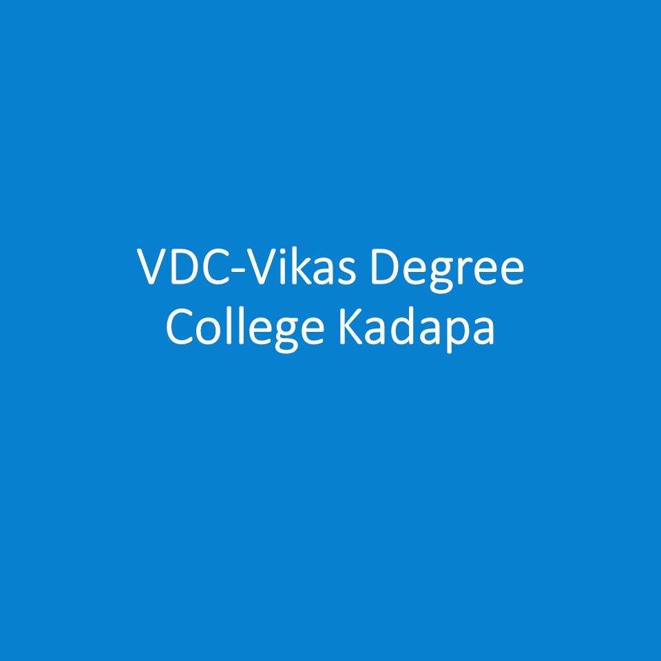 VDC-Vikas Degree College Kadapa
