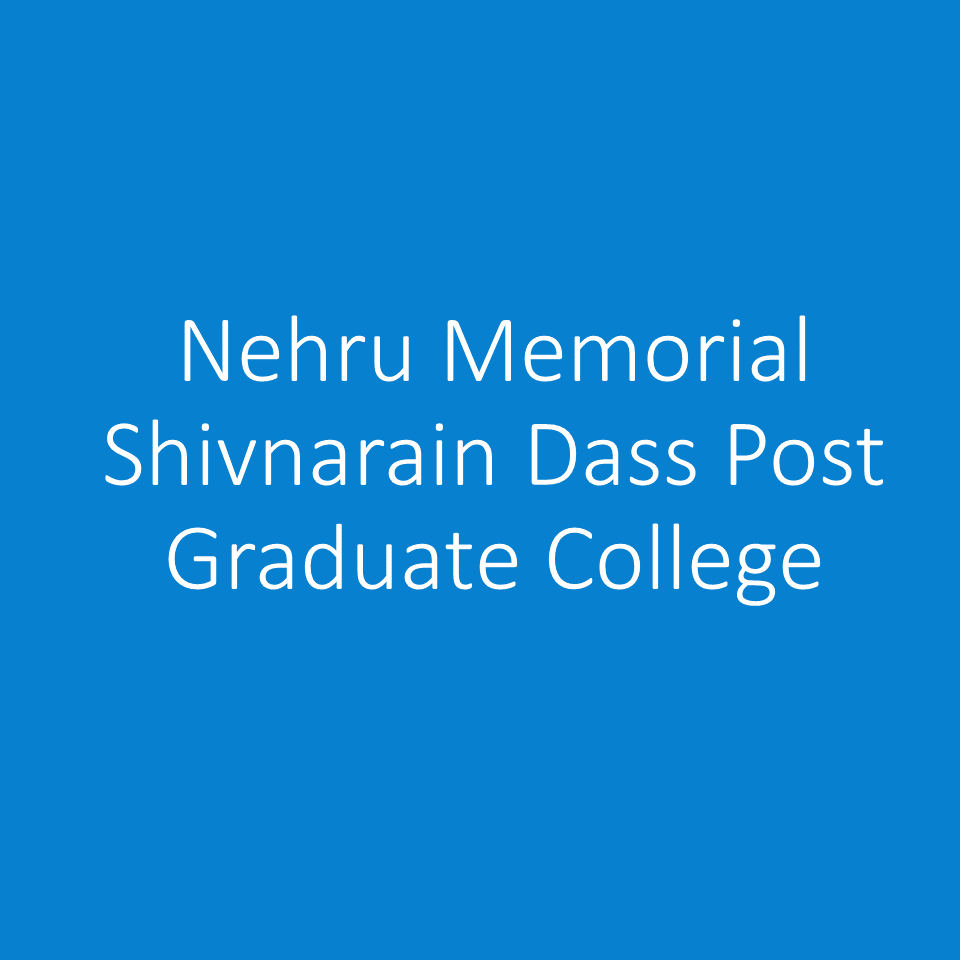 NMSNDPGC-Nehru Memorial Shiv Narain Dass Post Graduate College