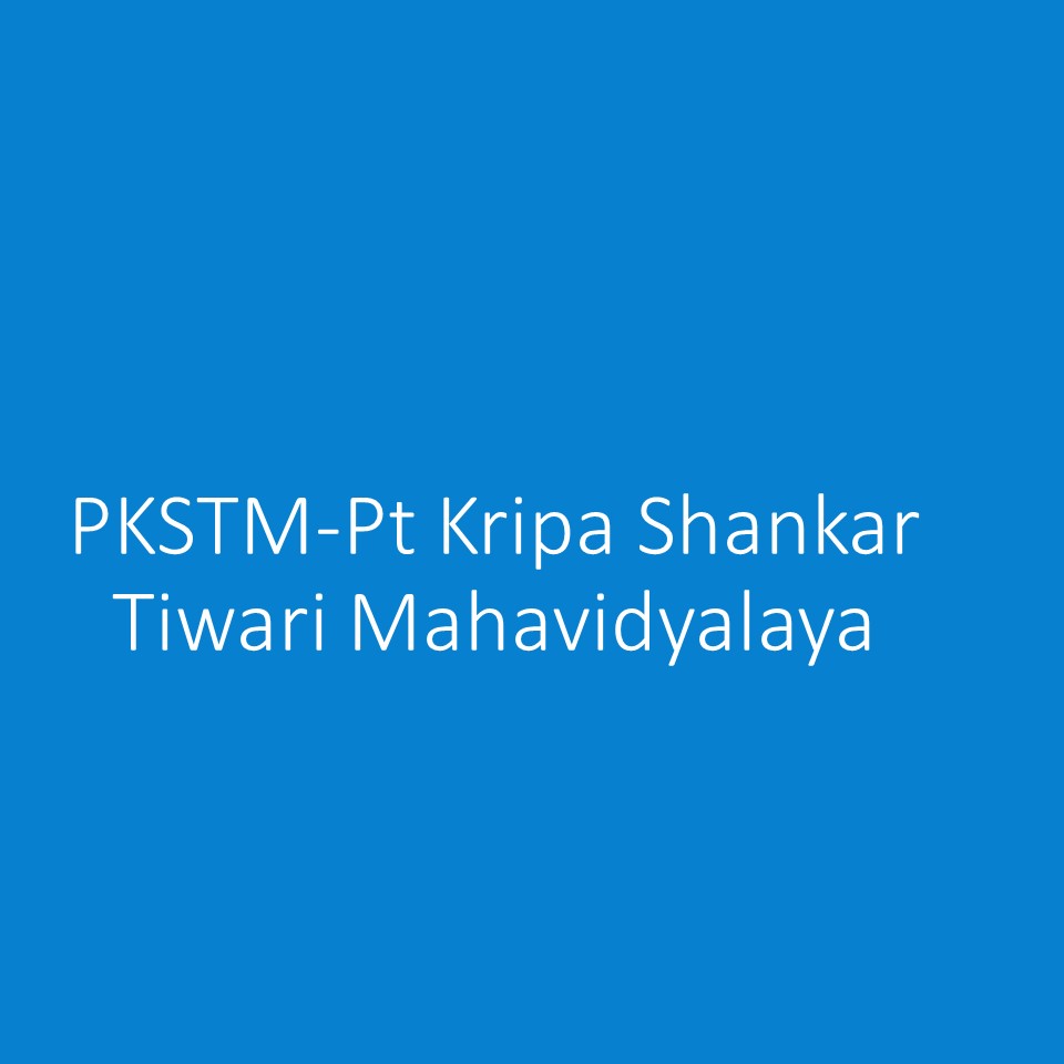 PKSTM-Pt Kripa Shankar Tiwari Mahavidyalaya