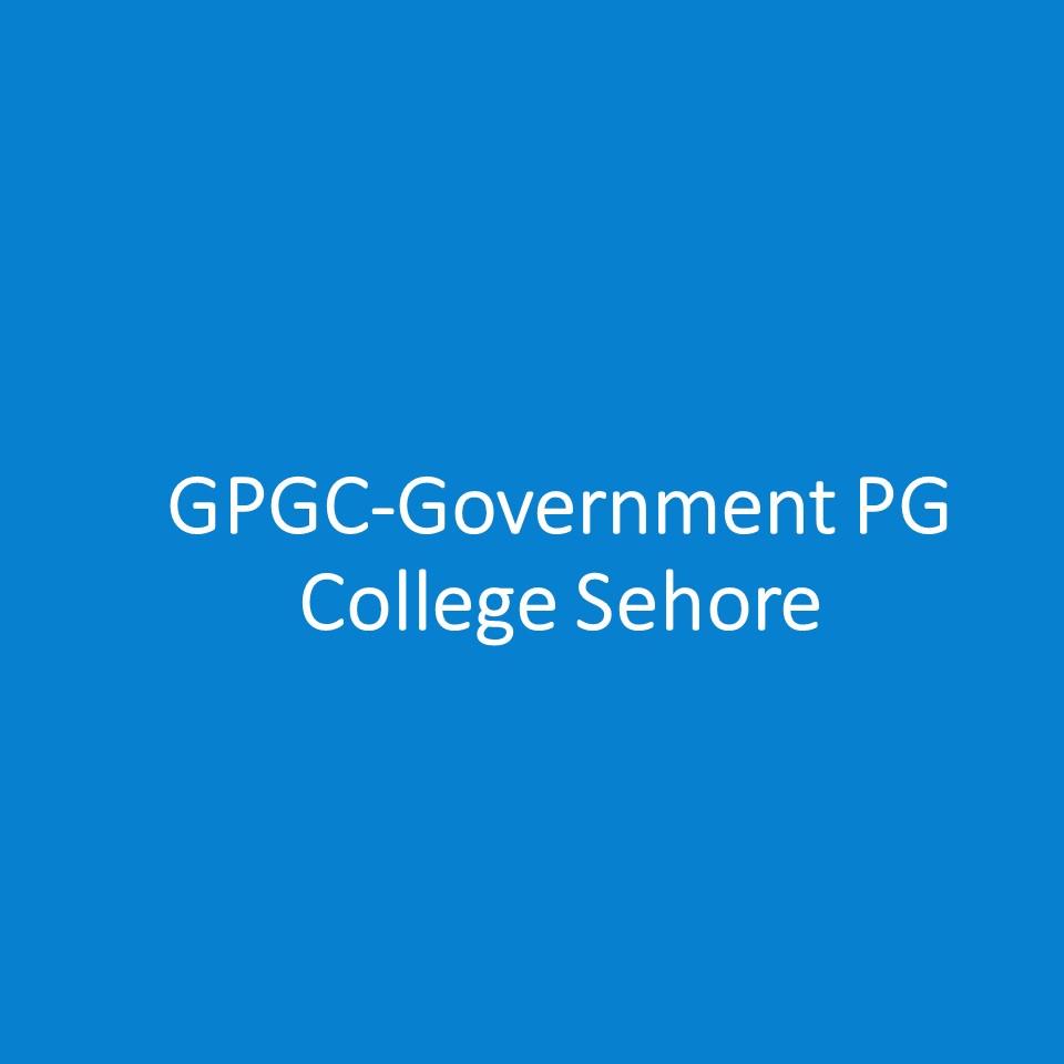 GPGC-Government PG College Sehore