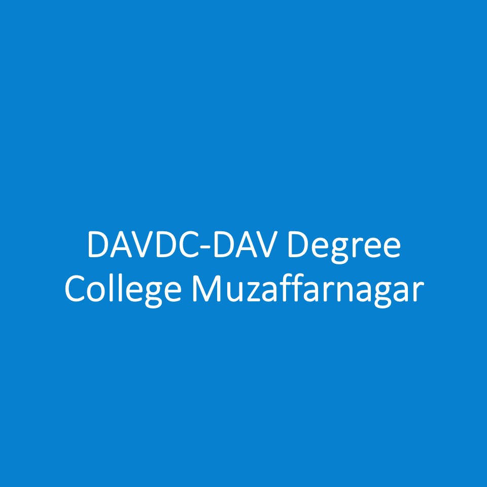 DAVDC-DAV Degree College Muzaffarnagar