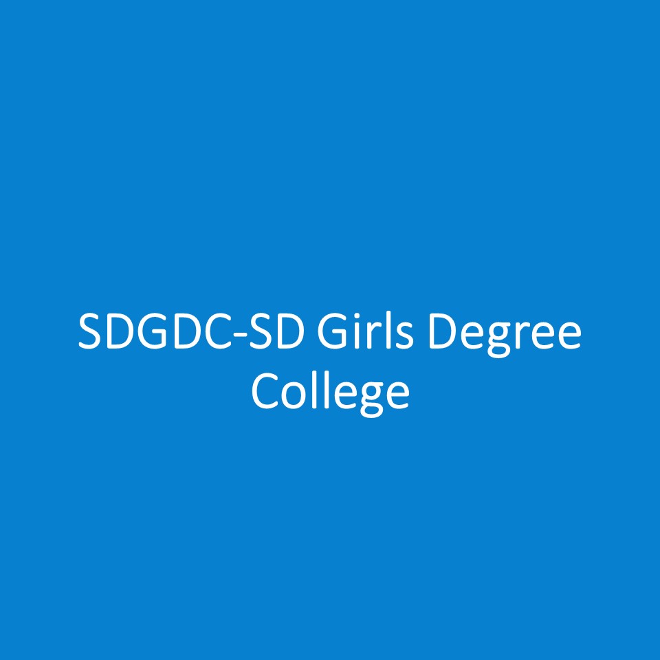 SDGDC-SD Girls Degree College