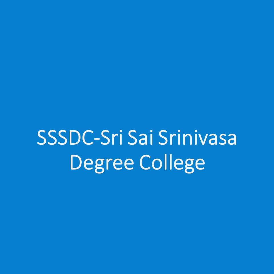 SSSDC-Sri Sai Srinivasa Degree College