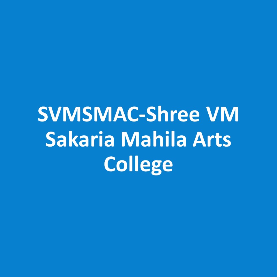 SVMSMAC-Shree VM Sakaria Mahila Arts College
