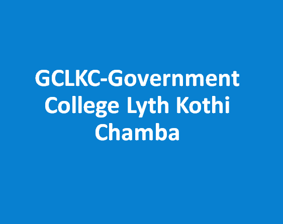 GCLKC-Government College Lyth Kothi Chamba