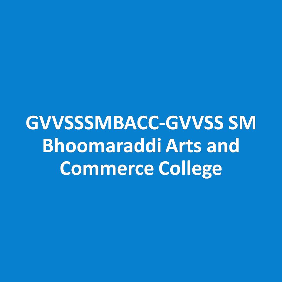 GVVSSSMBACC-GVVSS SM Bhoomaraddi Arts and Commerce College