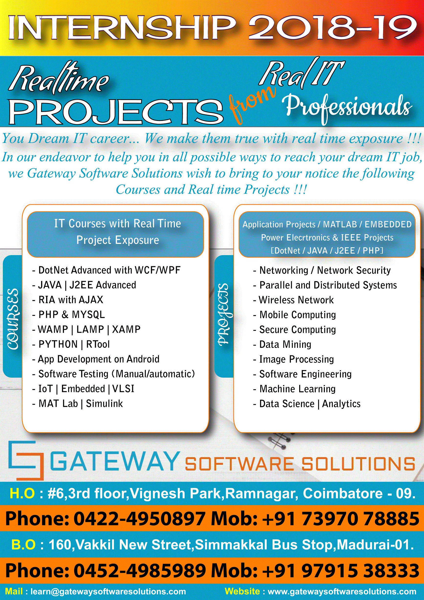 Internship Cum Placement In Coimbatore Gateway Software Solutions News And Blog