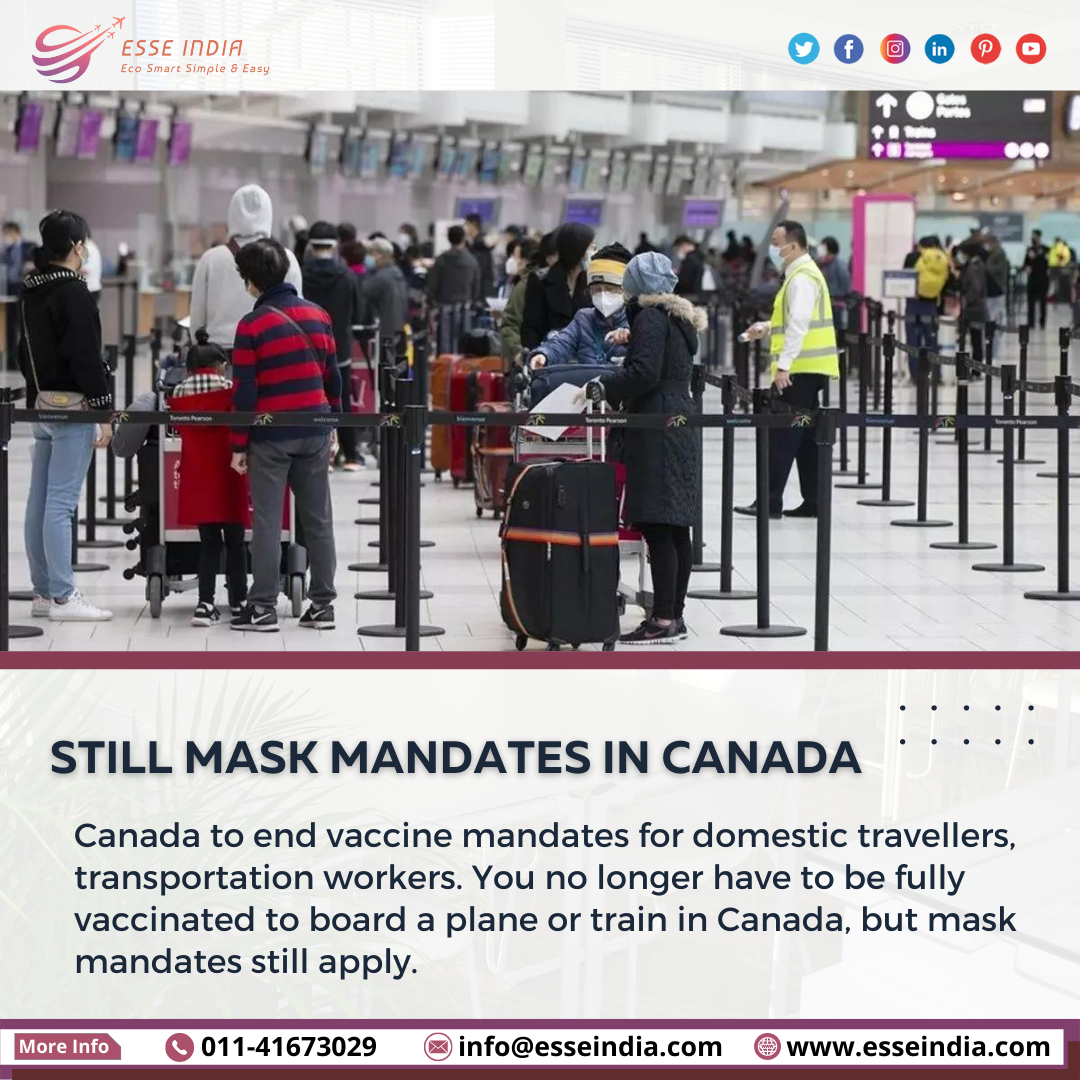 Canada lifts vaccination requirements for domestic travelers and transport workers.