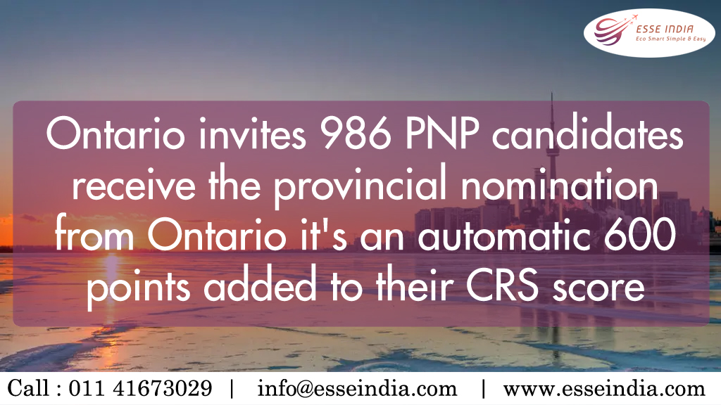  Ontario invites 986 PNP candidates in Skilled Trades draw | Esse india