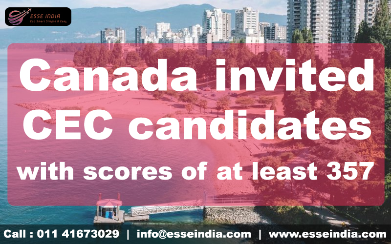 Express Entry CRS in new CEC draw matches 2nd lowest score || Esse India 

