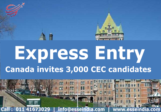 Esse India || Canada invited 3,000 Express Entry candidates to apply for permanent residence