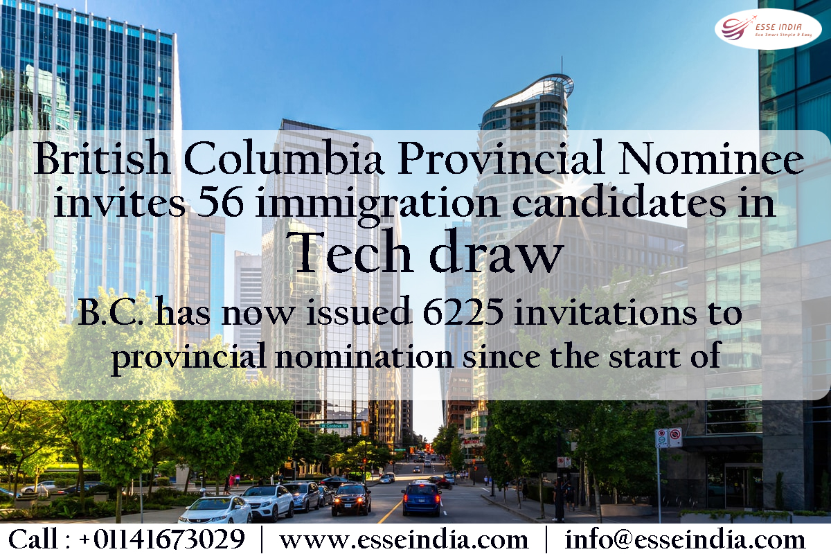 BC PNP invites 56 immigration candidates in Tech draw  || Esse india