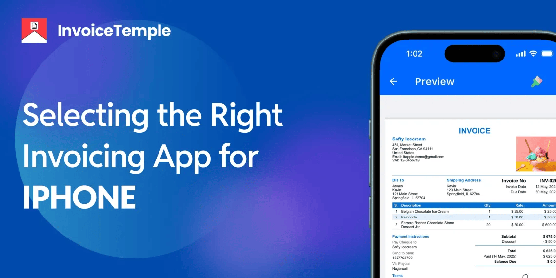 **Right Invoicing App for iPhone: InvoiceTemple**