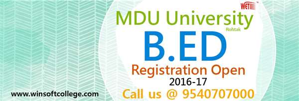 MDU B.Ed 2016-17 Admission
