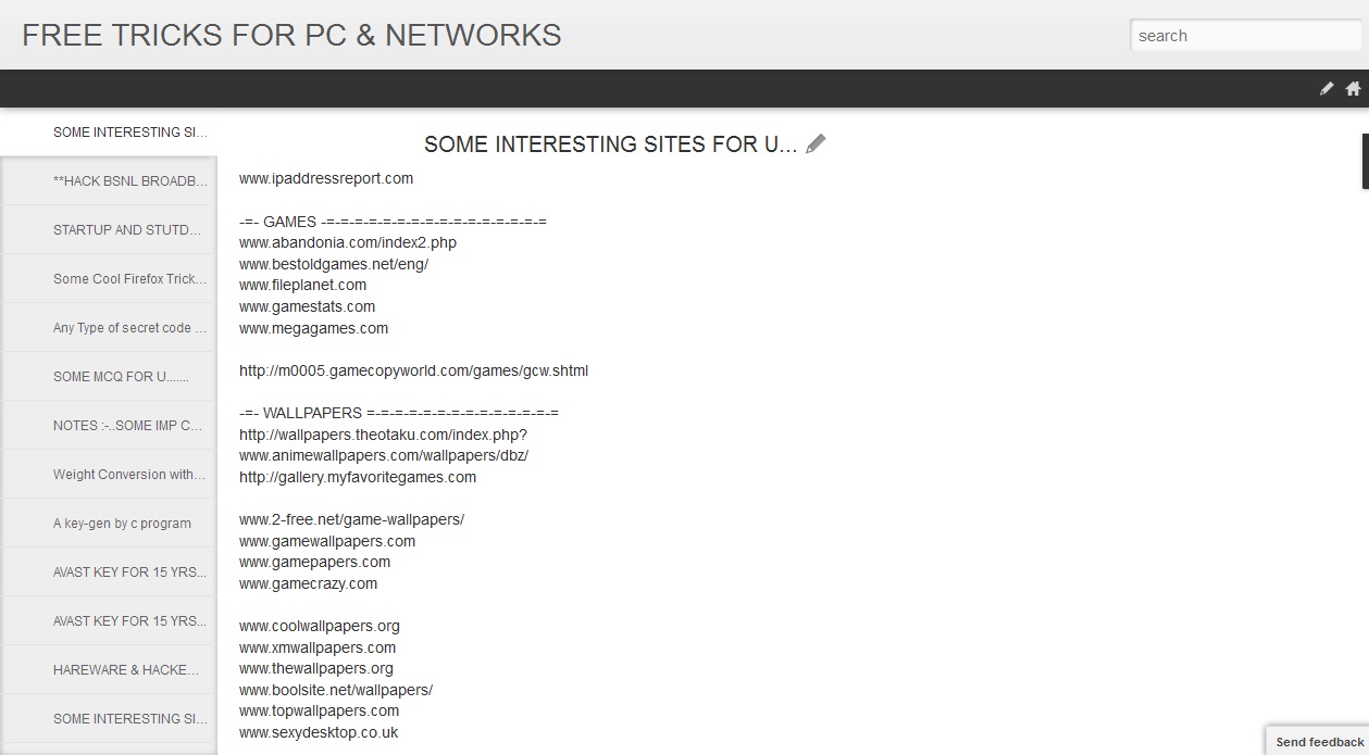 FREE TRICKS FOR PC NETWORKS
