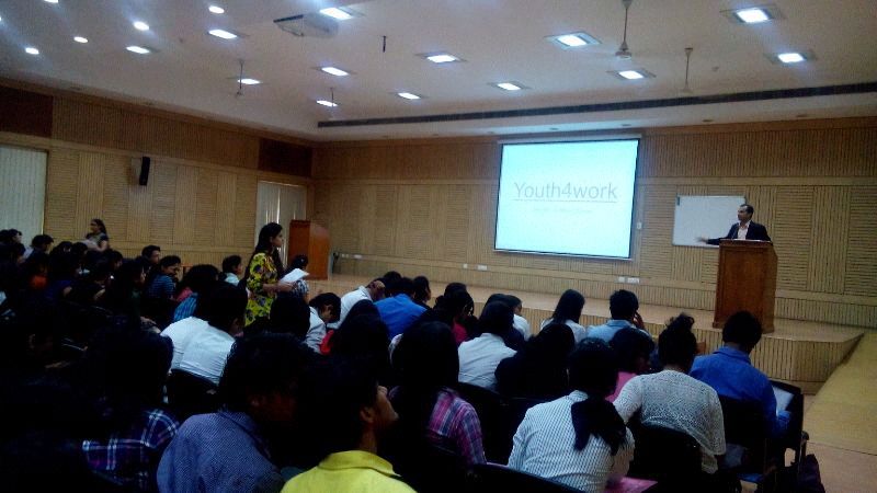 Youth4work's placement drive at Delhi University for Aon Hewitt