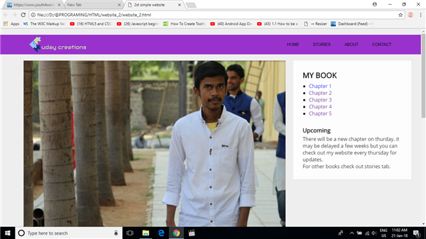 basic blog webpage with html5, css3 and some javascript.