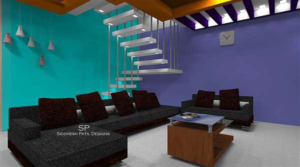 Living Design Concept with Modern Hanging Stairs ....