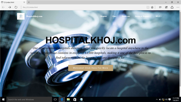 Hospitalkhoj homepage 