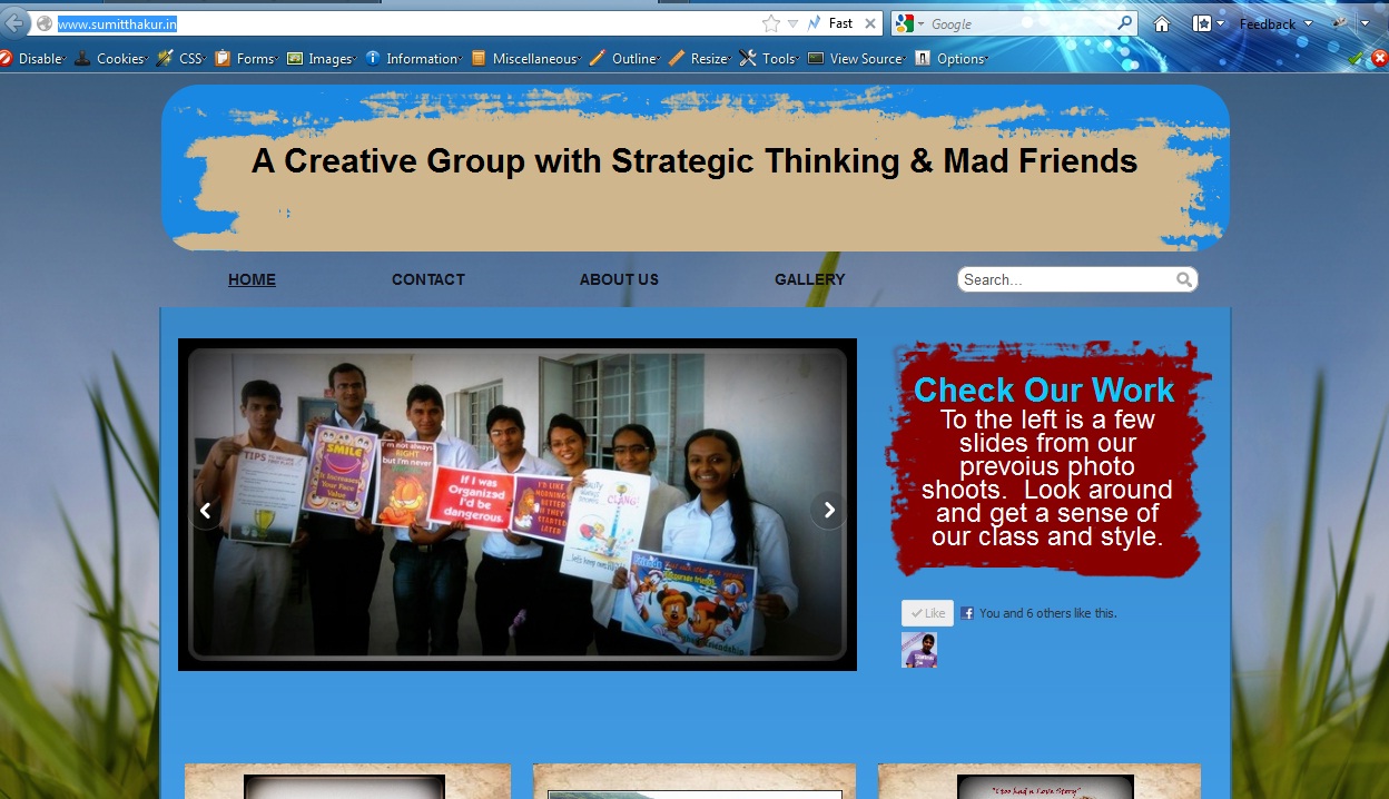 My own website showing me and my frnds life.