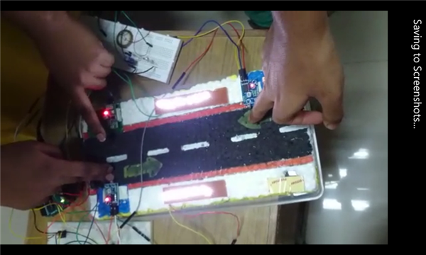 Auto intensity of street lights using piezo
