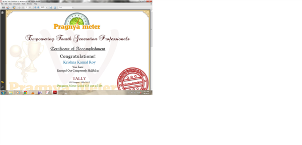 Certificate of accomplishment by Wisdom jobs