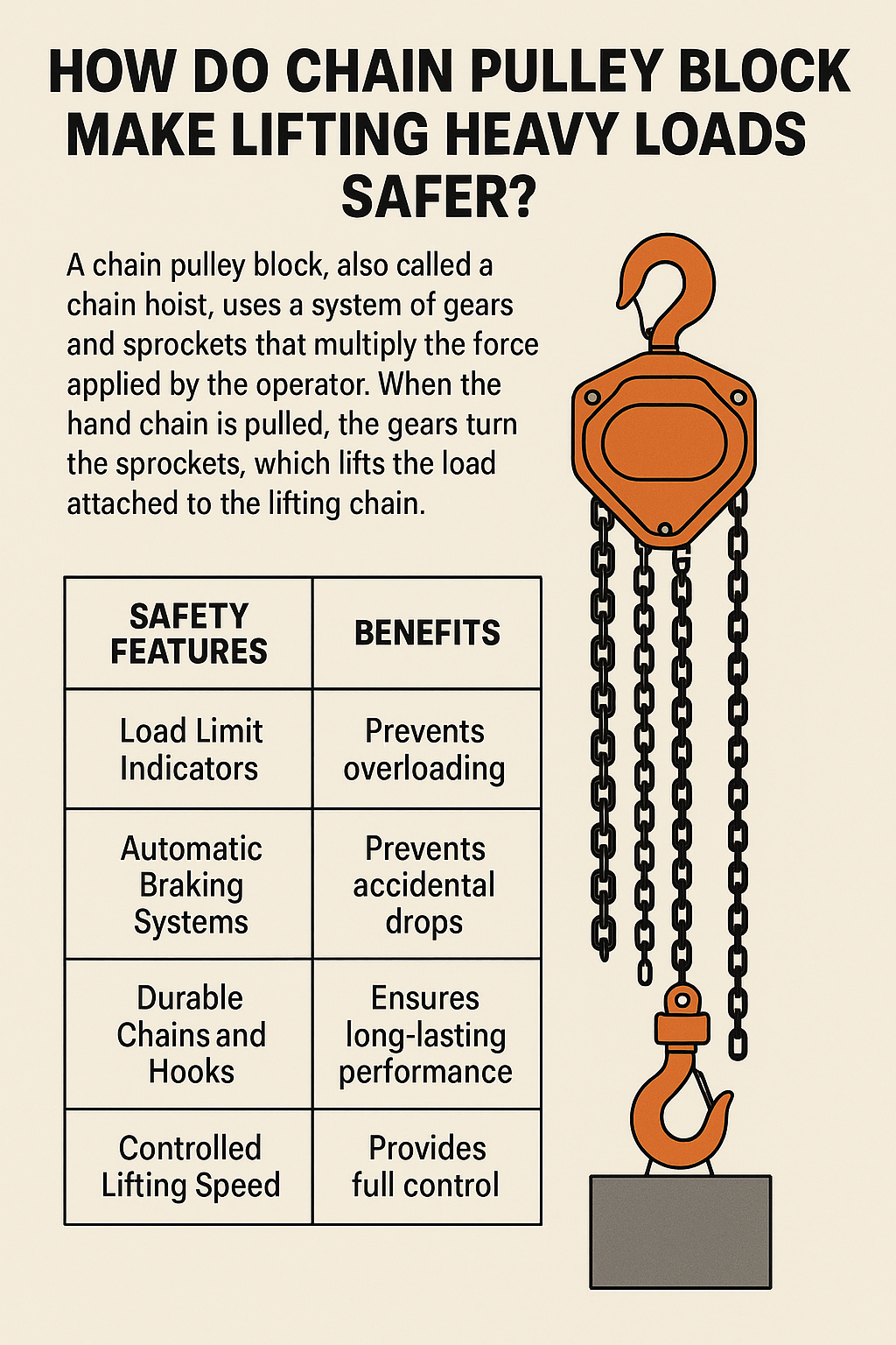 How Do Chain Pulley Blocks Make Lifting Heavy Loads Safer?