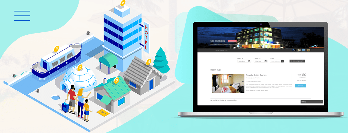 Hotel Website Development Company: Responsive Website with Booking engine
