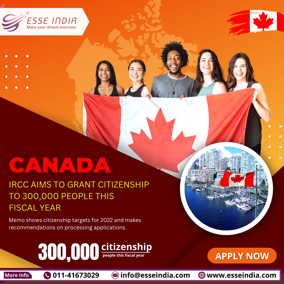 IRCC aims to grant citizenship to 300,000 people this fiscal year
