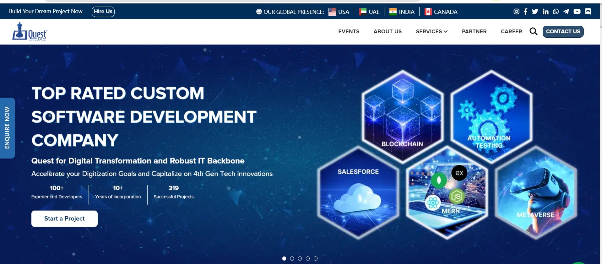 Can Quest Global Technologies assist with mobile app development?